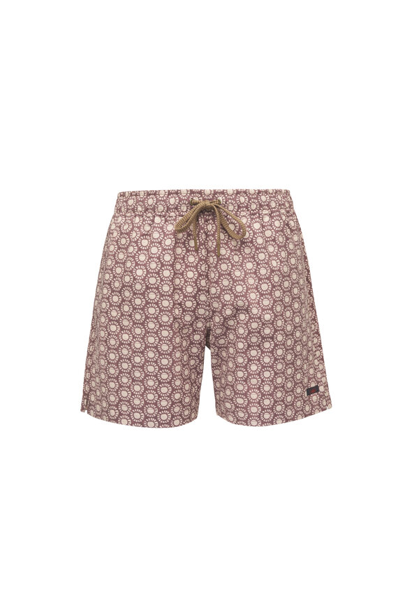 Faherty Brand All Day™ Shore Sun Woodblock Swim Trunks