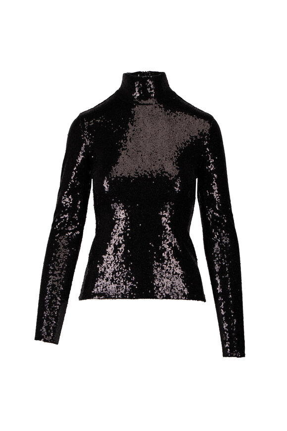 Edeline Lee Dancer Black Sequin Top - view 1