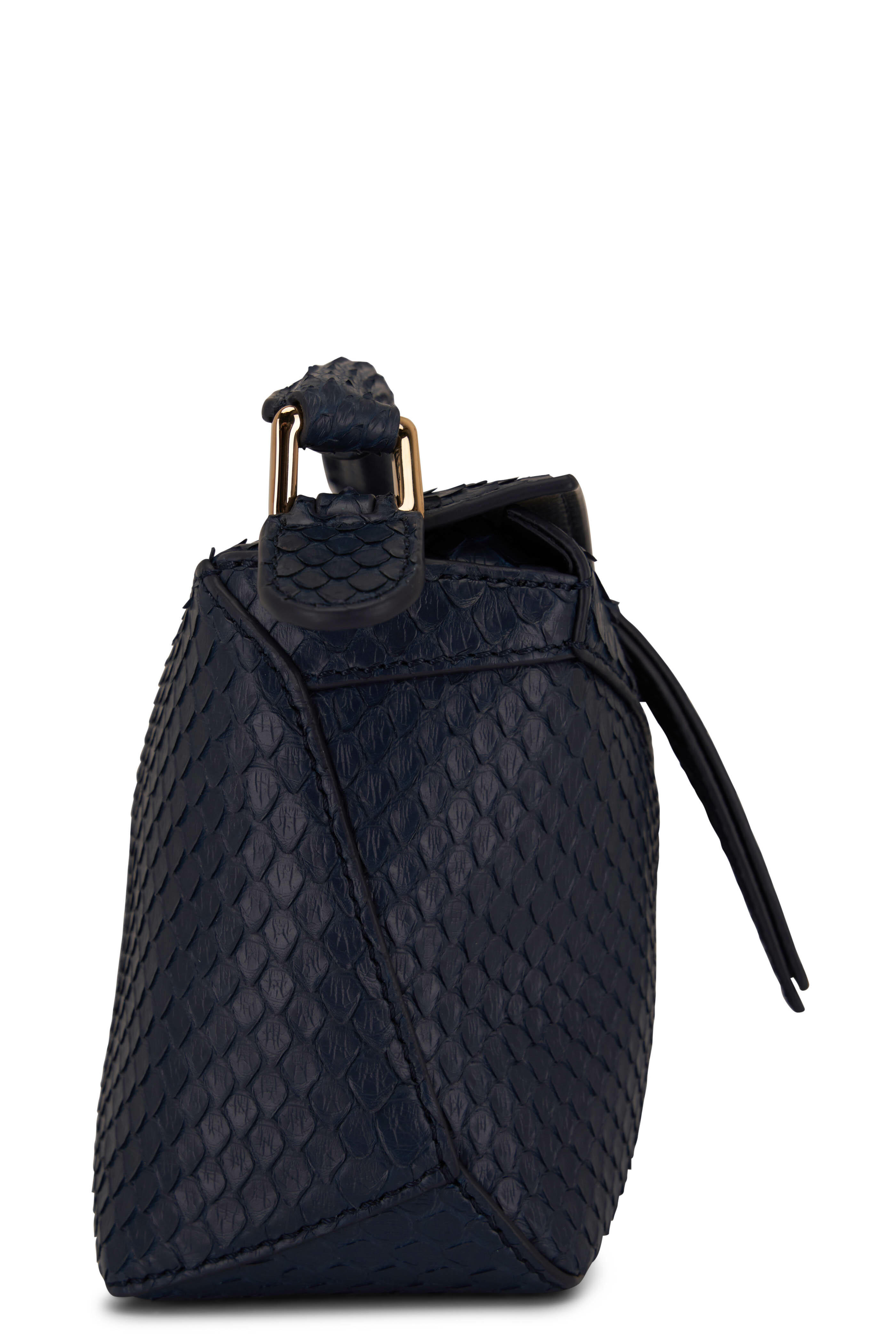【LOEWE】Puzzle Edge Mini Bag in Deep Navy Loewe - Puzzle Edge Deep Navy Mini Bag | Mitchell Stores