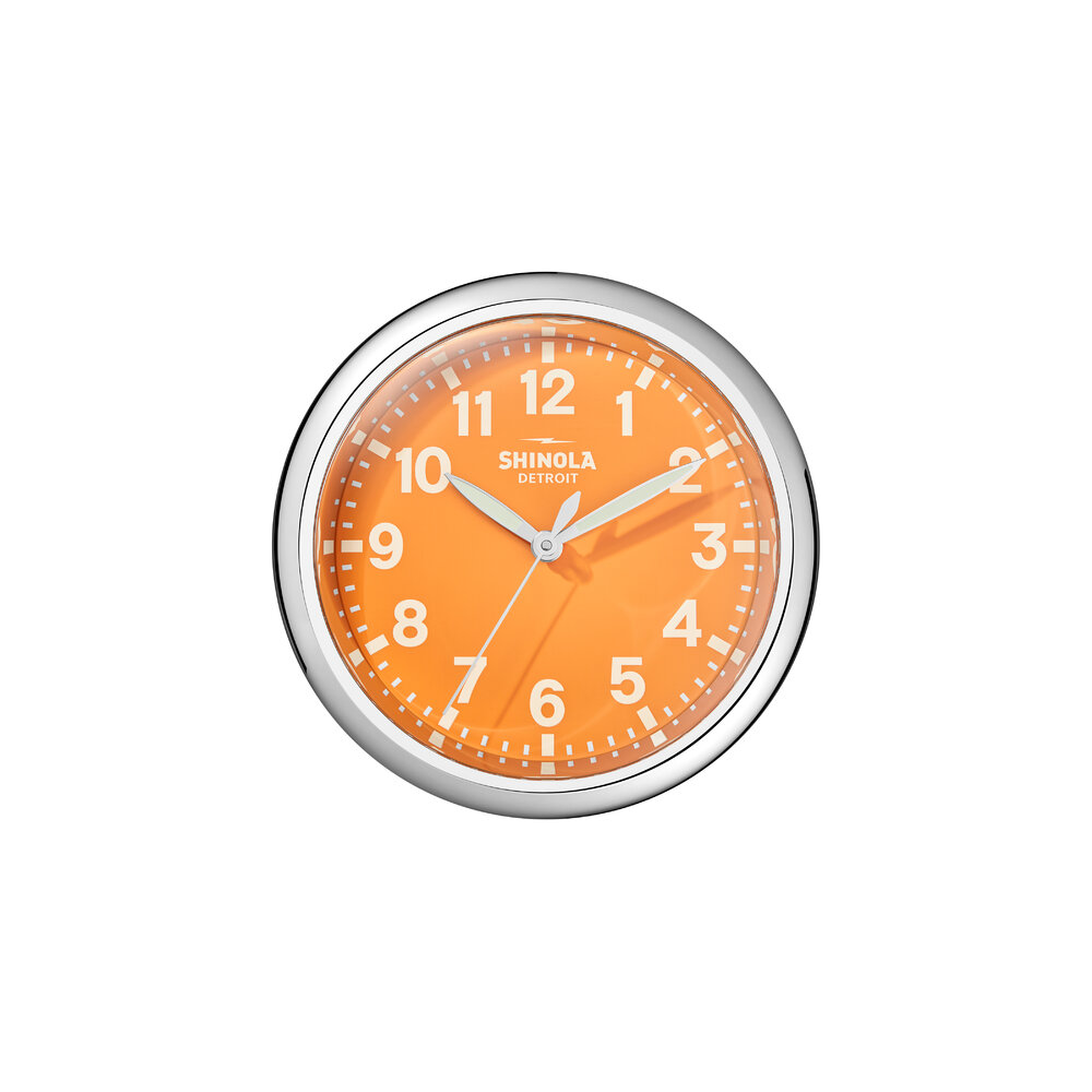 Shinola - Runwell Orange Wall Clock | Mitchell Stores