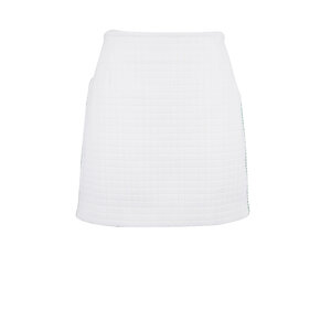 Bottega Veneta - White & Parakeet Embroidered Mini Skirt