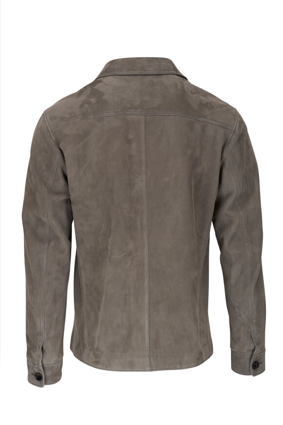 Tom Ford - Light Gray Suede Overshirt 