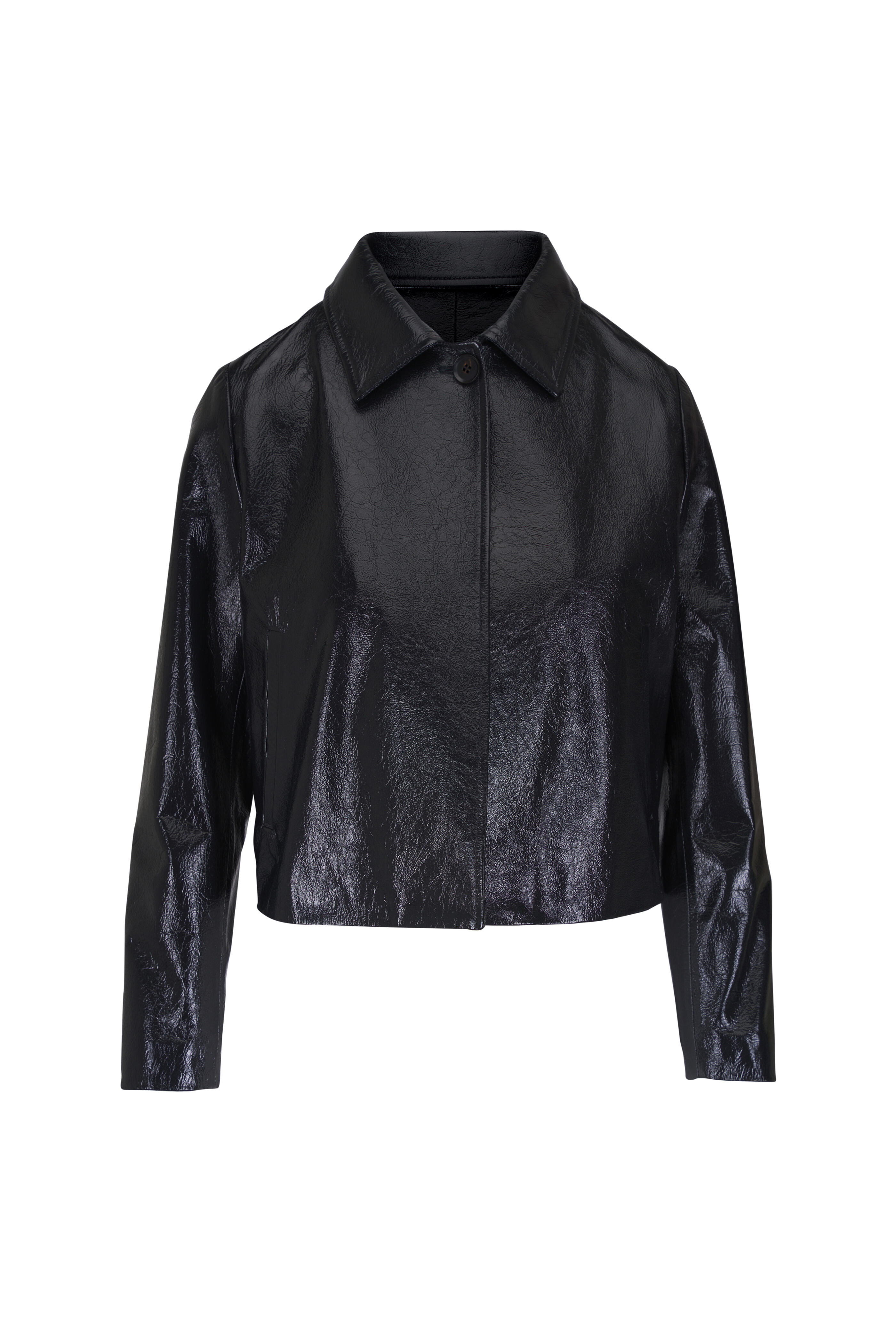 Kiton - Dark Navy Leather Jacket - view 1