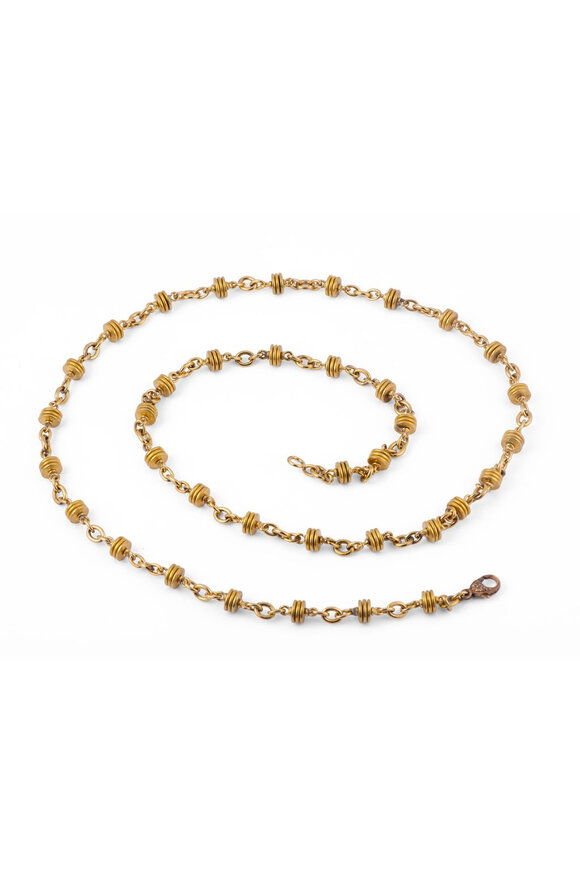 Sylva & Cie Gold Wheel Rondelle Necklace - view 1