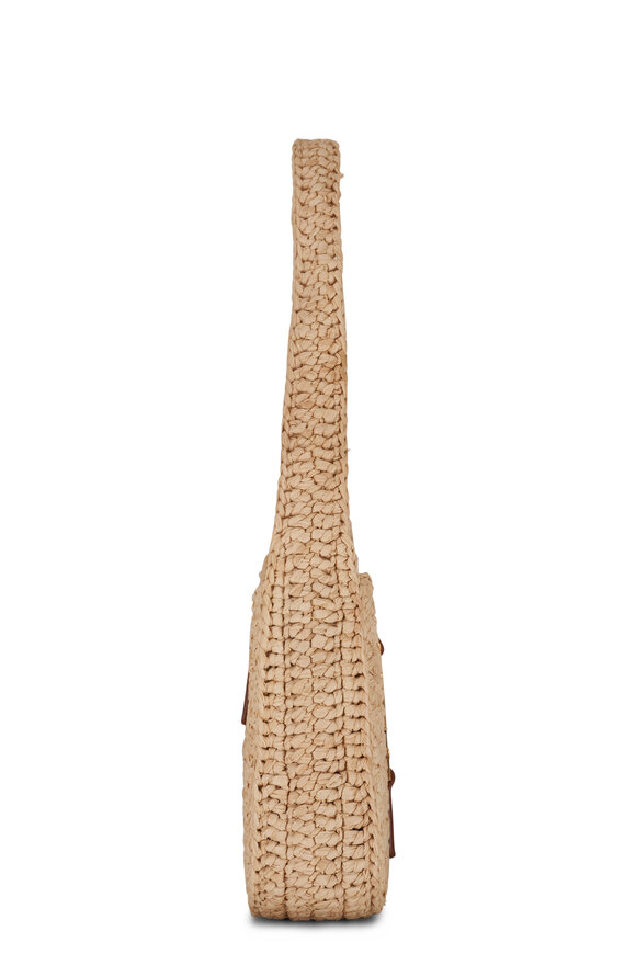 Saint Laurent - Le 5 à 7 Mini Raffia Hobo Shoulder Bag