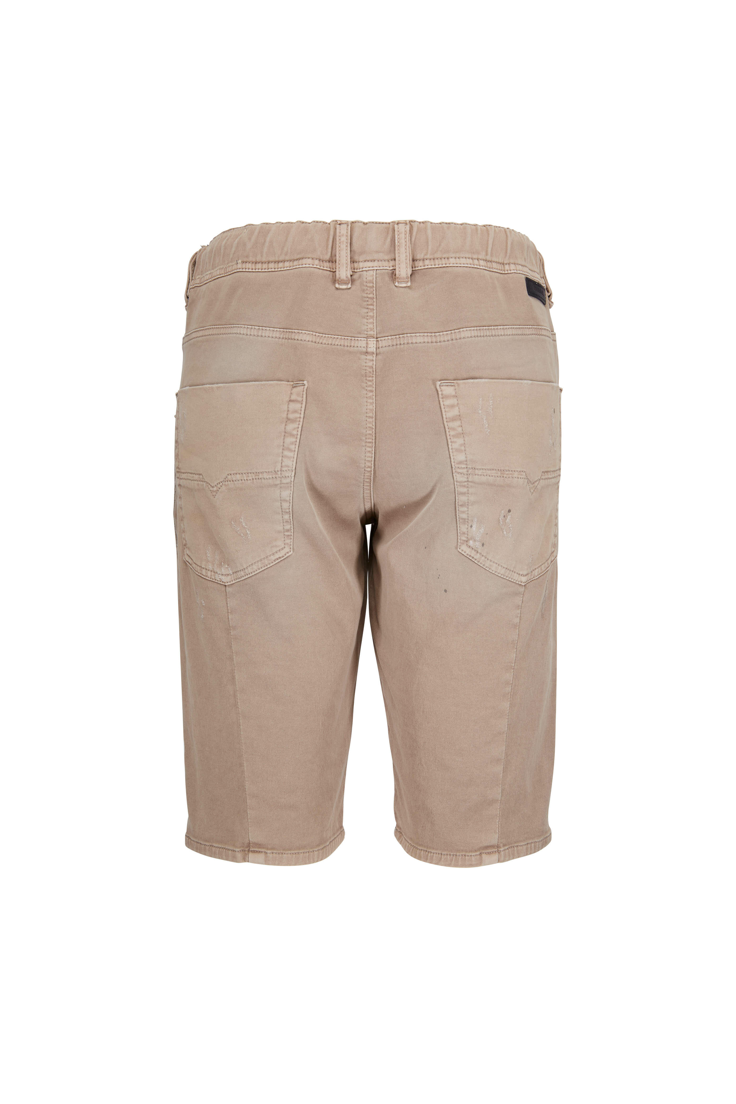 Diesel - Jogg Tan Distressed Shorts