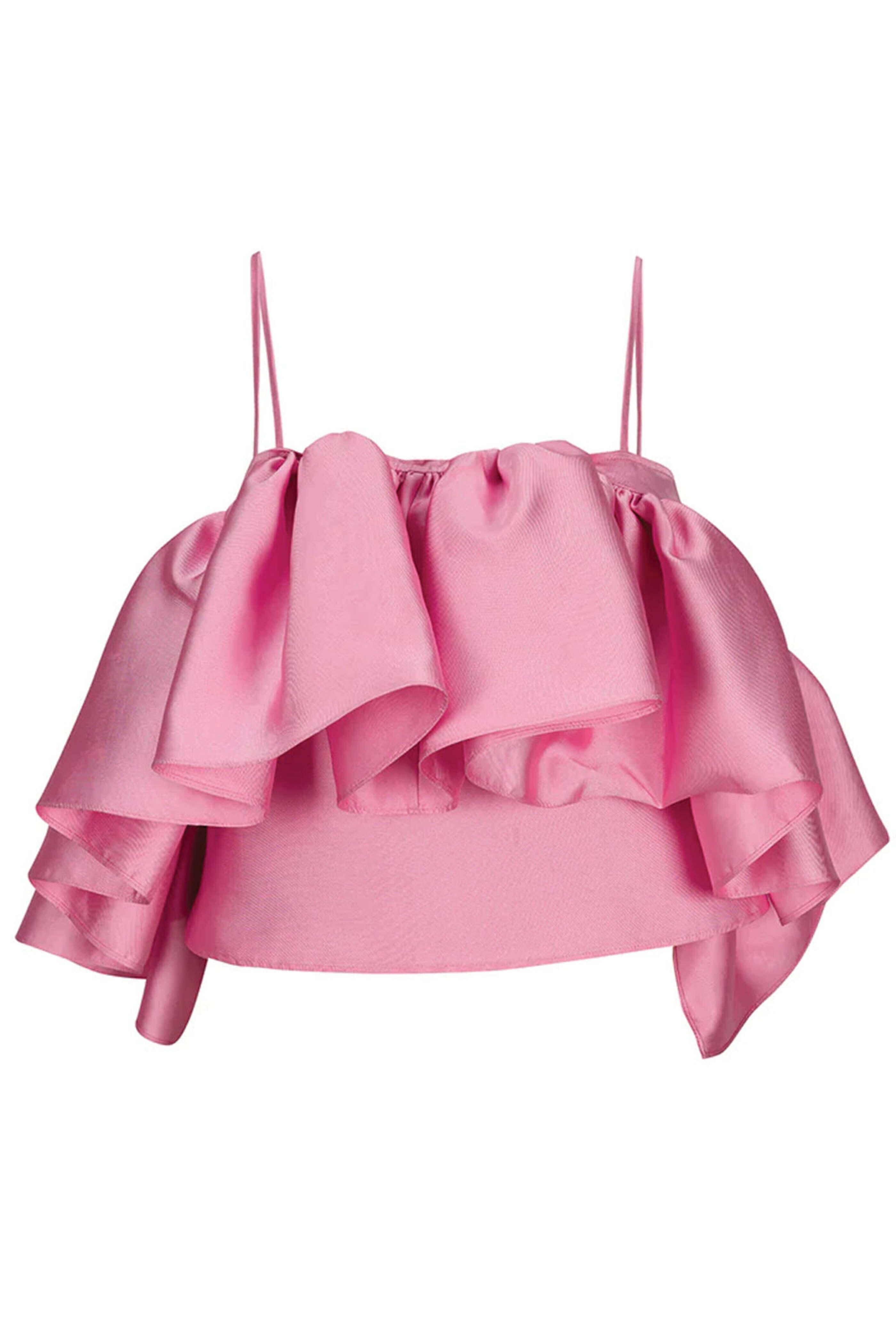 Marques ' Almeida - Pink Front Frill Top | Mitchell Stores