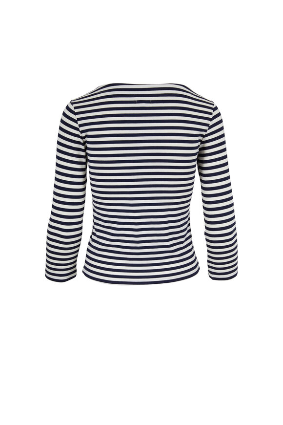 L'Agence - Lucy Navy & Natural Striped T-Shirt