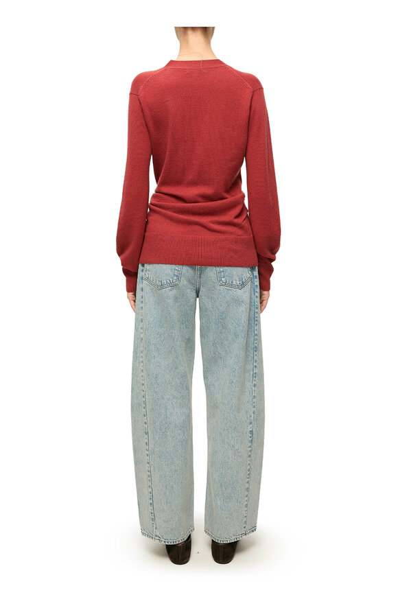 Veronica Beard Lamotte Red Cashmere Cardigan - view 3