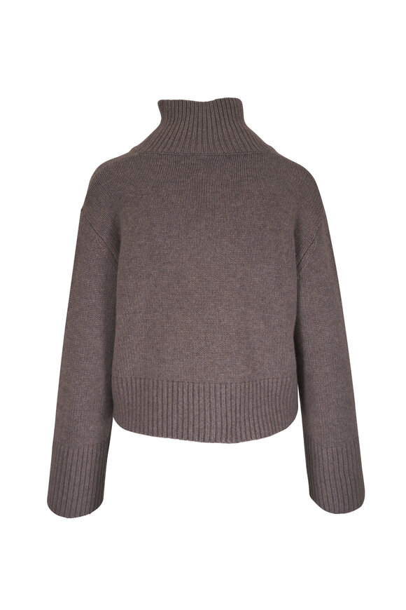 Lisa Yang Fleur Truffle Cashmere Turtleneck Sweater - view 3