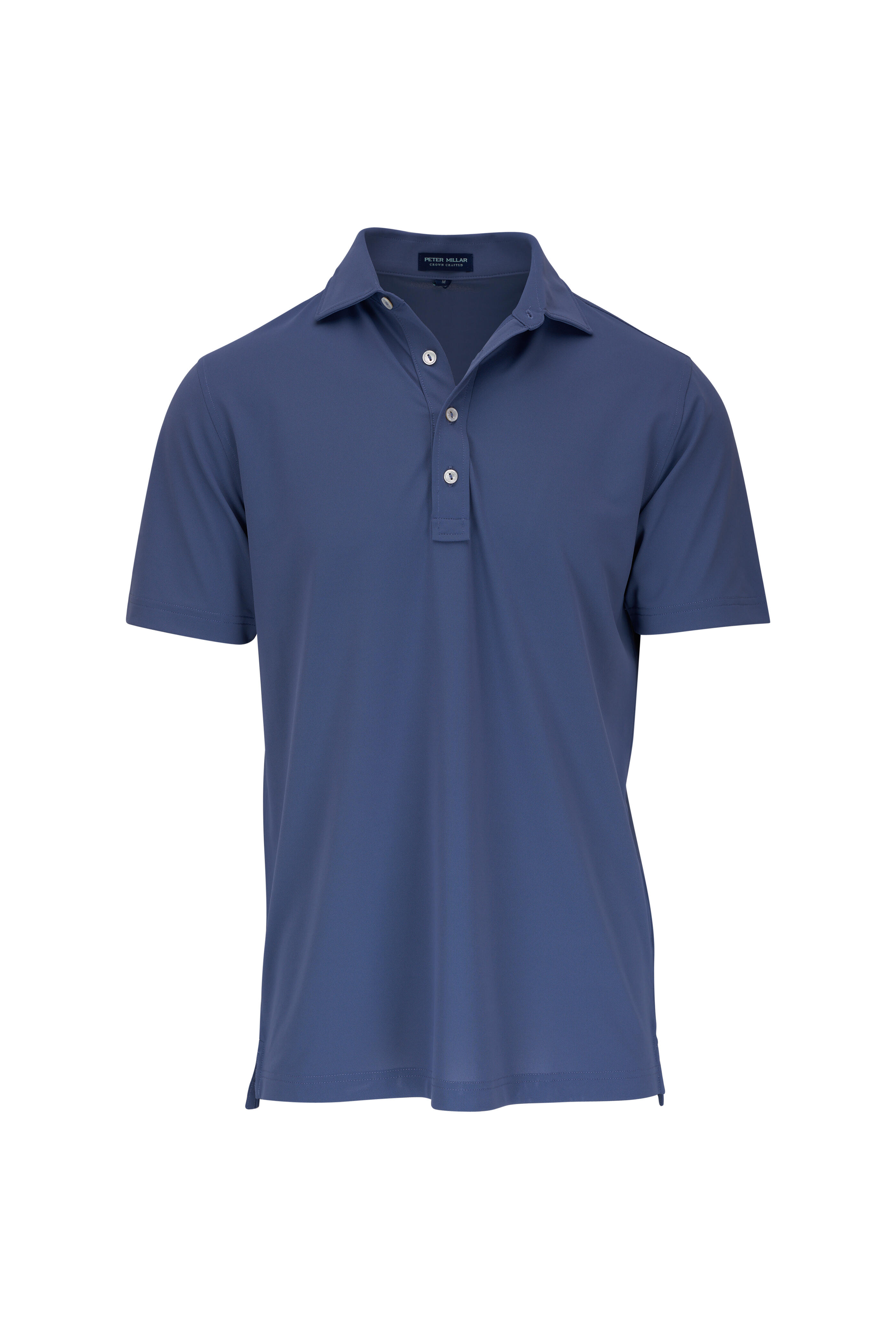 Peter Millar Men's Soul Blue Pearl Performance Mesh Polo