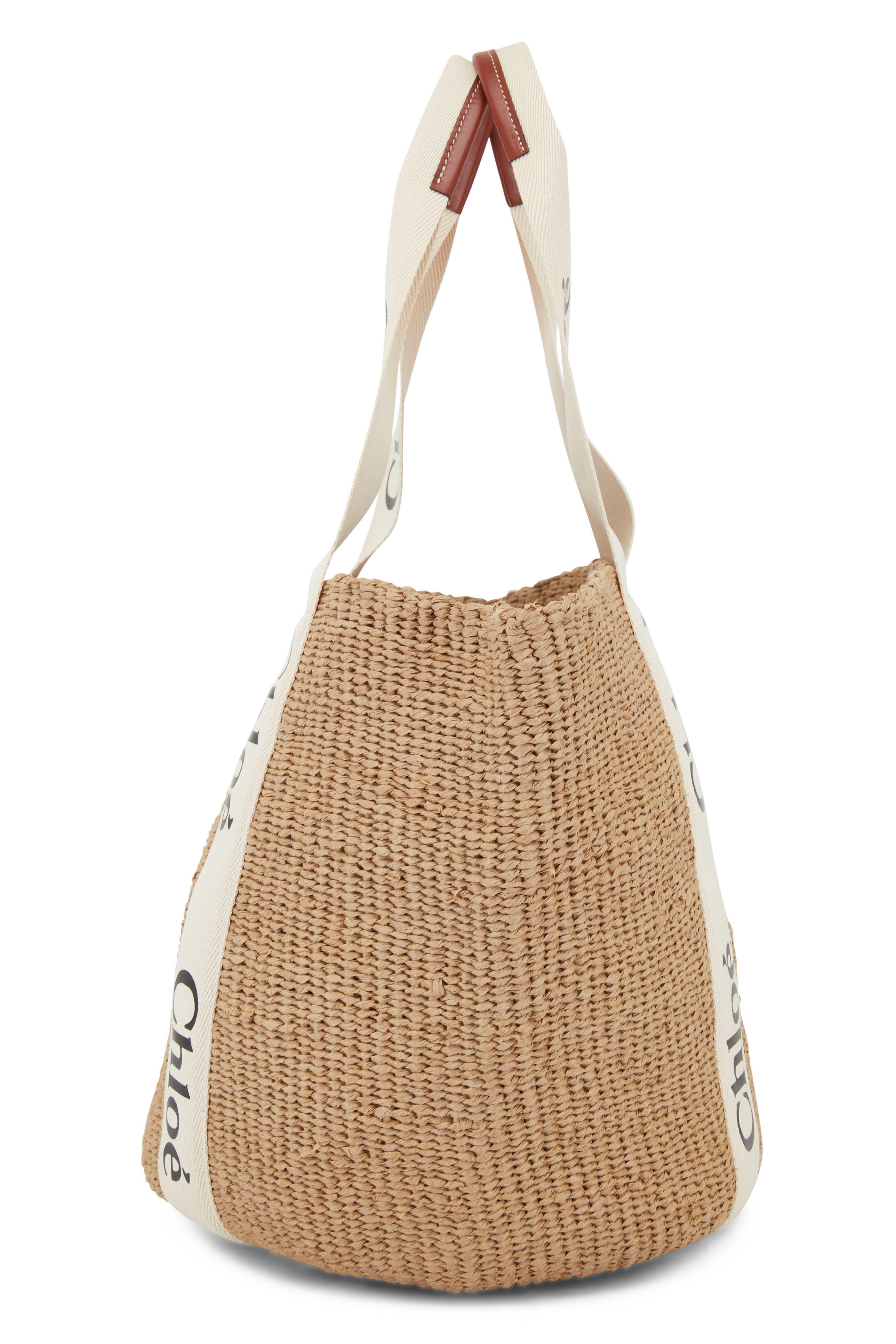 Chloé - White Woody Paper Logo Tote