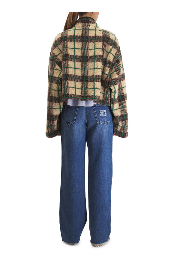 Miu Miu Blue Loose Straight Raw Hem Jean - view 3
