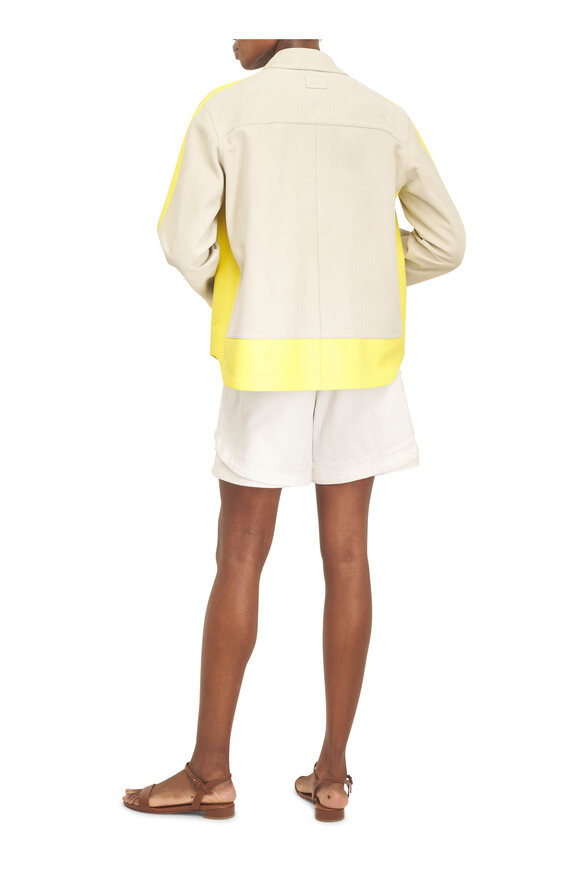 Loewe White Panelled Cotton Denim Shorts - view 6