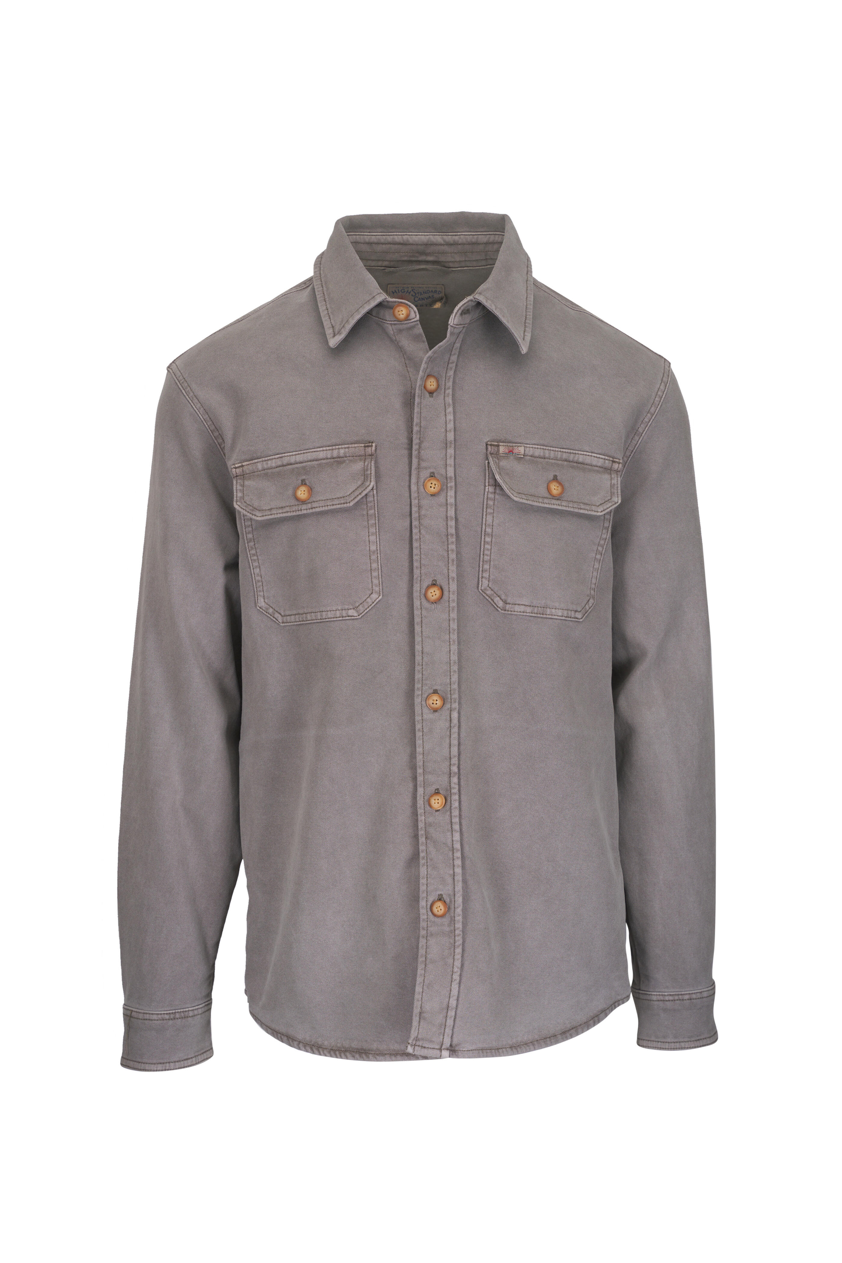Faherty Brand - Aspen Olive Sunwashed Canvas Cotton Overshirt