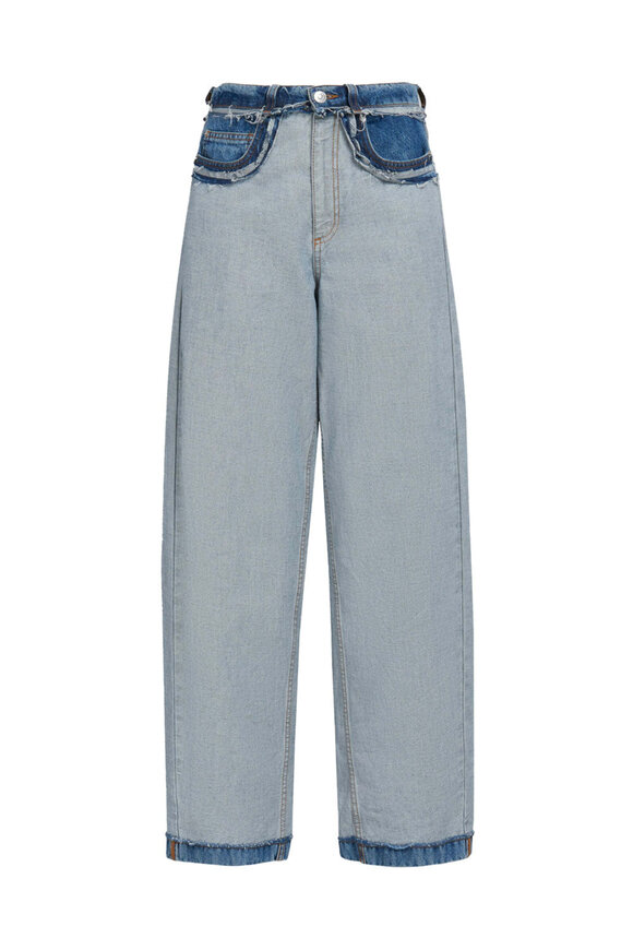 Marni Low Rise Inside-Out Jean in Azure - view 1