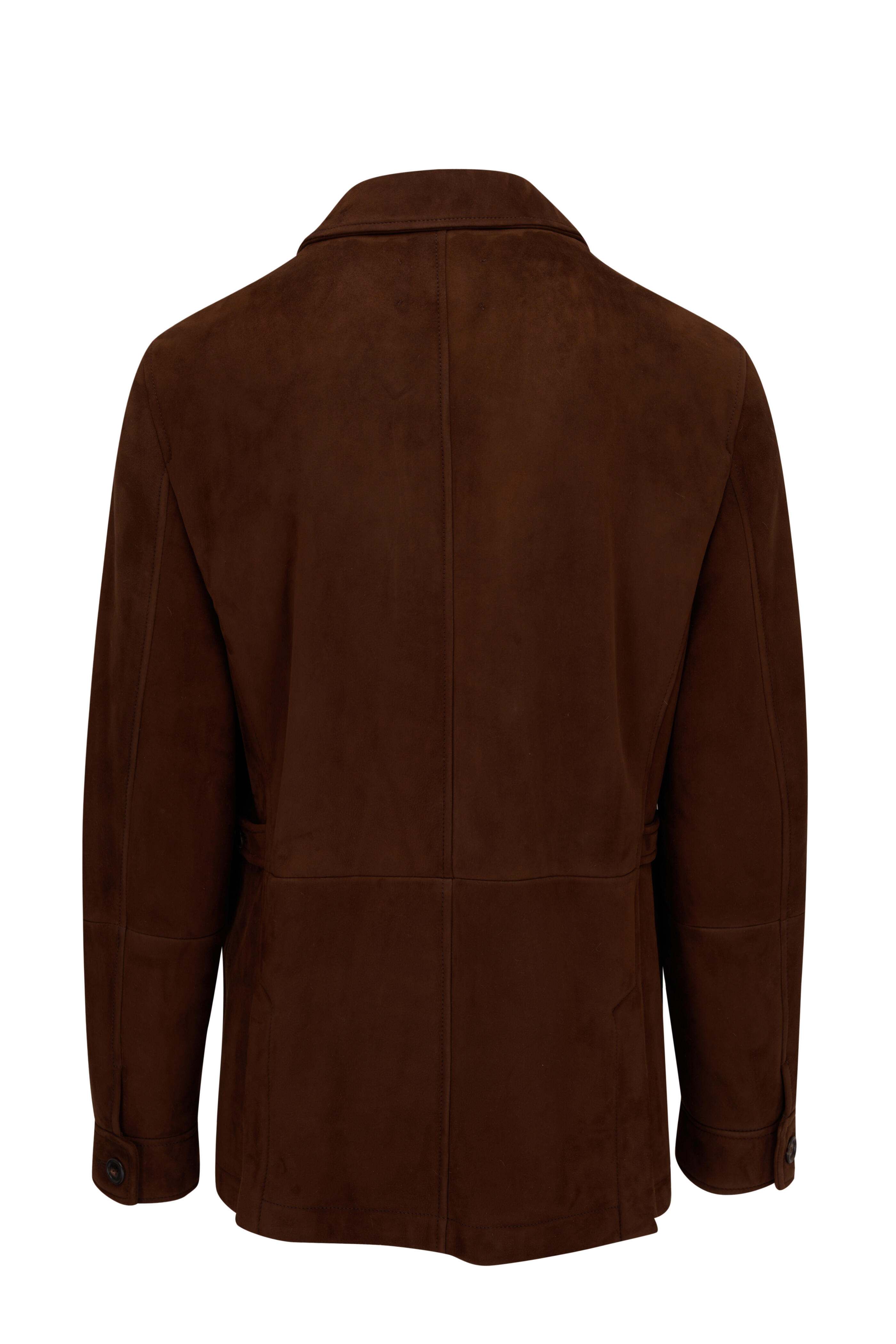 Brunello Cucinelli - Dark Brown Suede Shearling Field Jacket