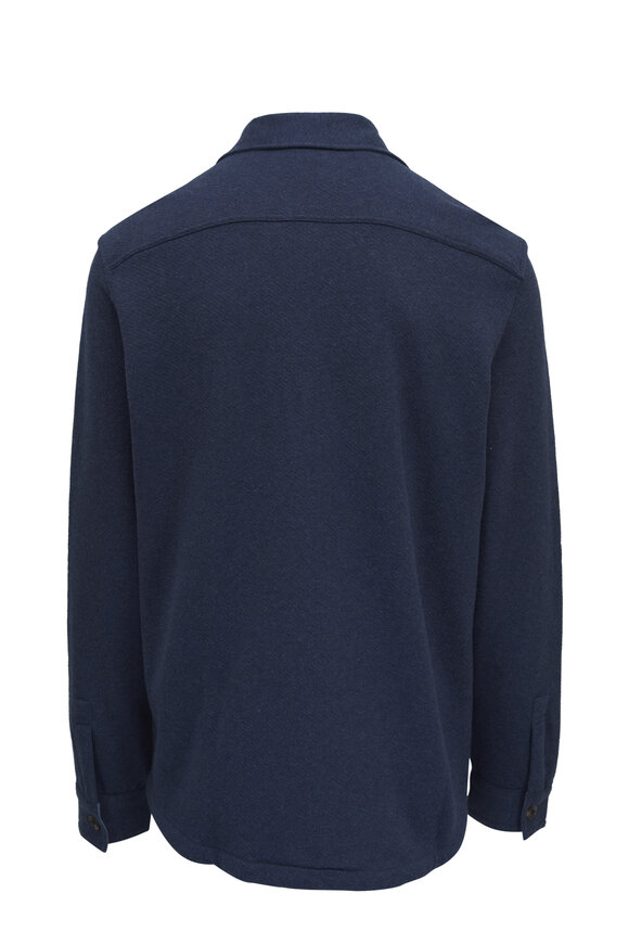 Faherty Brand - Inlet Navy Night Mélange Knit CPO Shirt Jacket