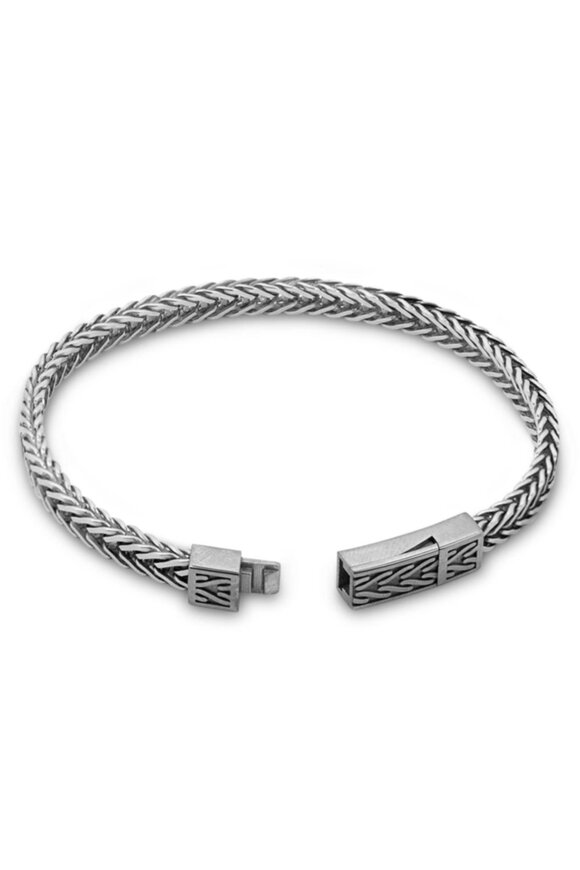 Tateossian Oxidized Sterling Silver Coda Di Volpe Bracelet - view 2