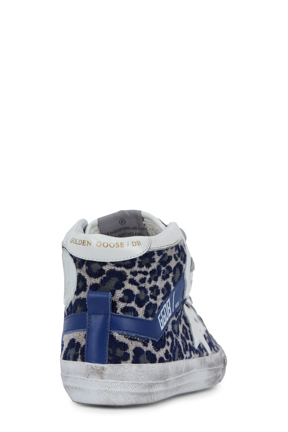 Golden Goose - Navy Leopard Velvet 2.12 Sneaker