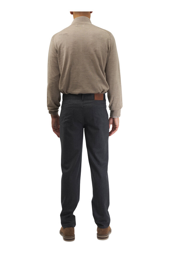 Brunello Cucinelli - Charcoal Gray Wool Five Pocket Pant