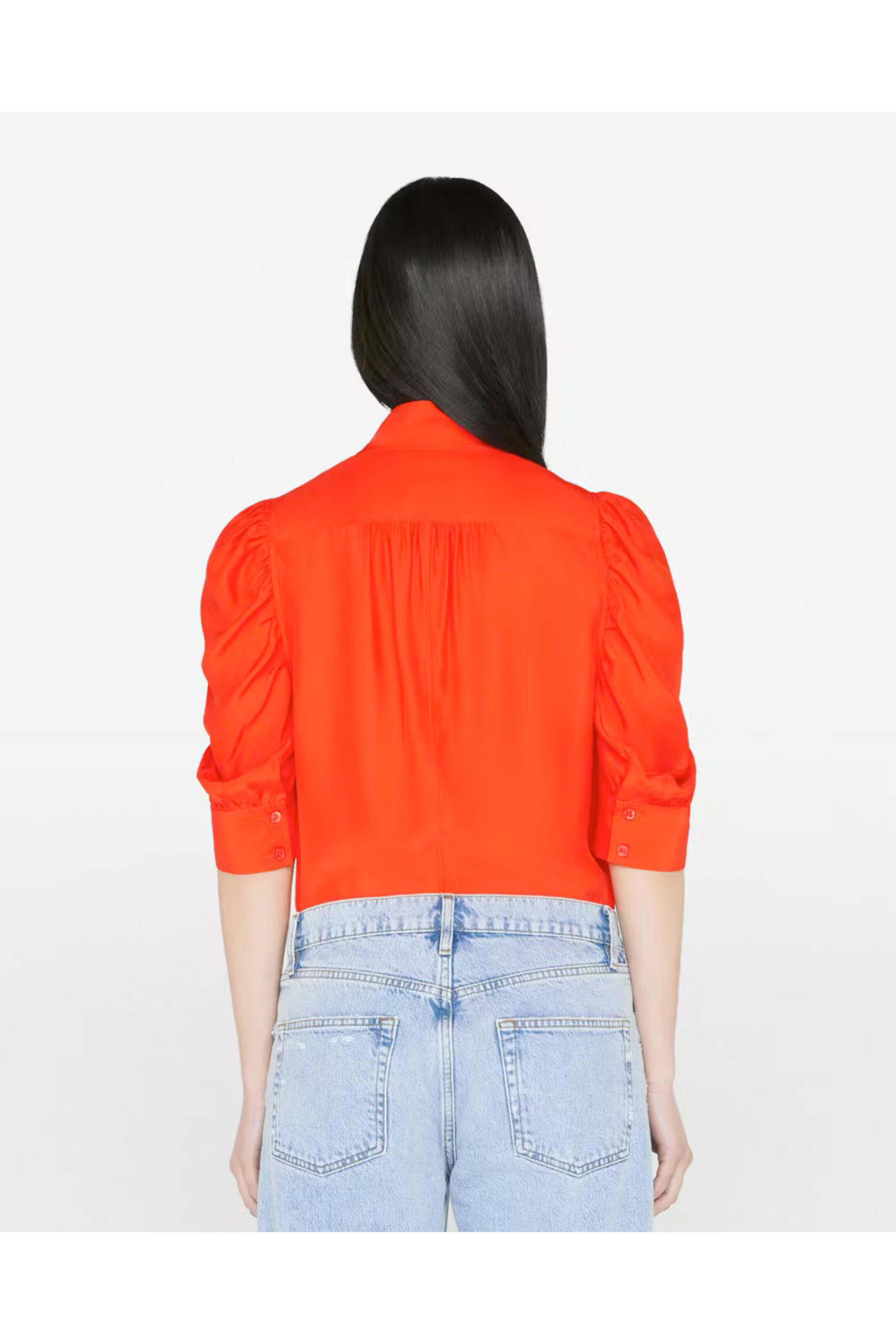 Frame - Red Orange Gillian Top