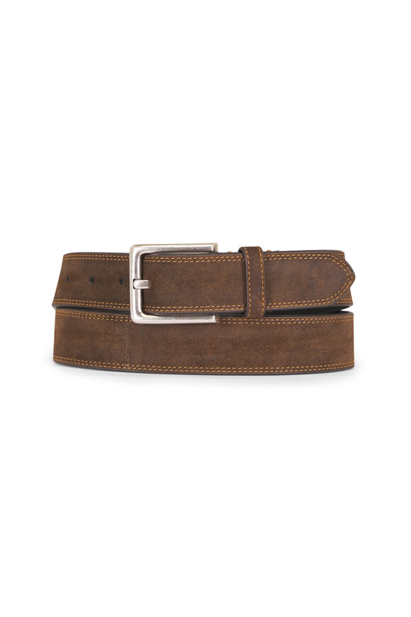 To Boot New York Hunter Brown Suede Belt - view 1