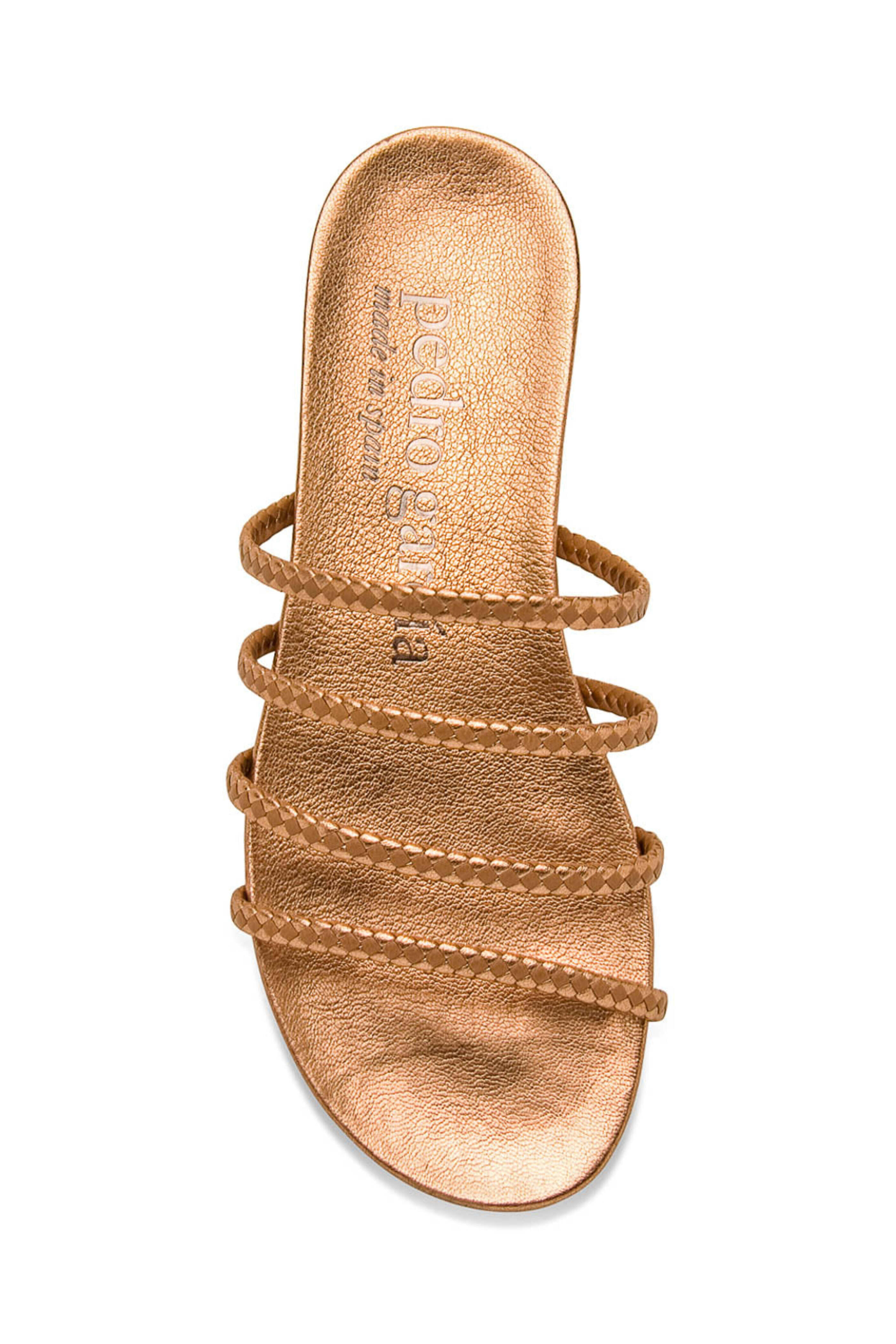 Pedro Garcia - Greeta Fussbett Slide in Metallic Tan