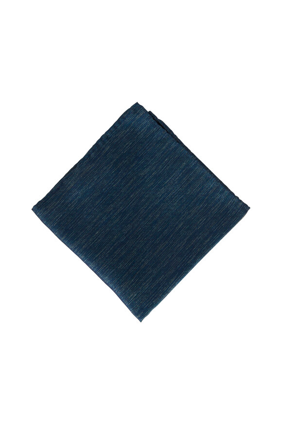 Dion Green Silk Mélange Pocket Square 