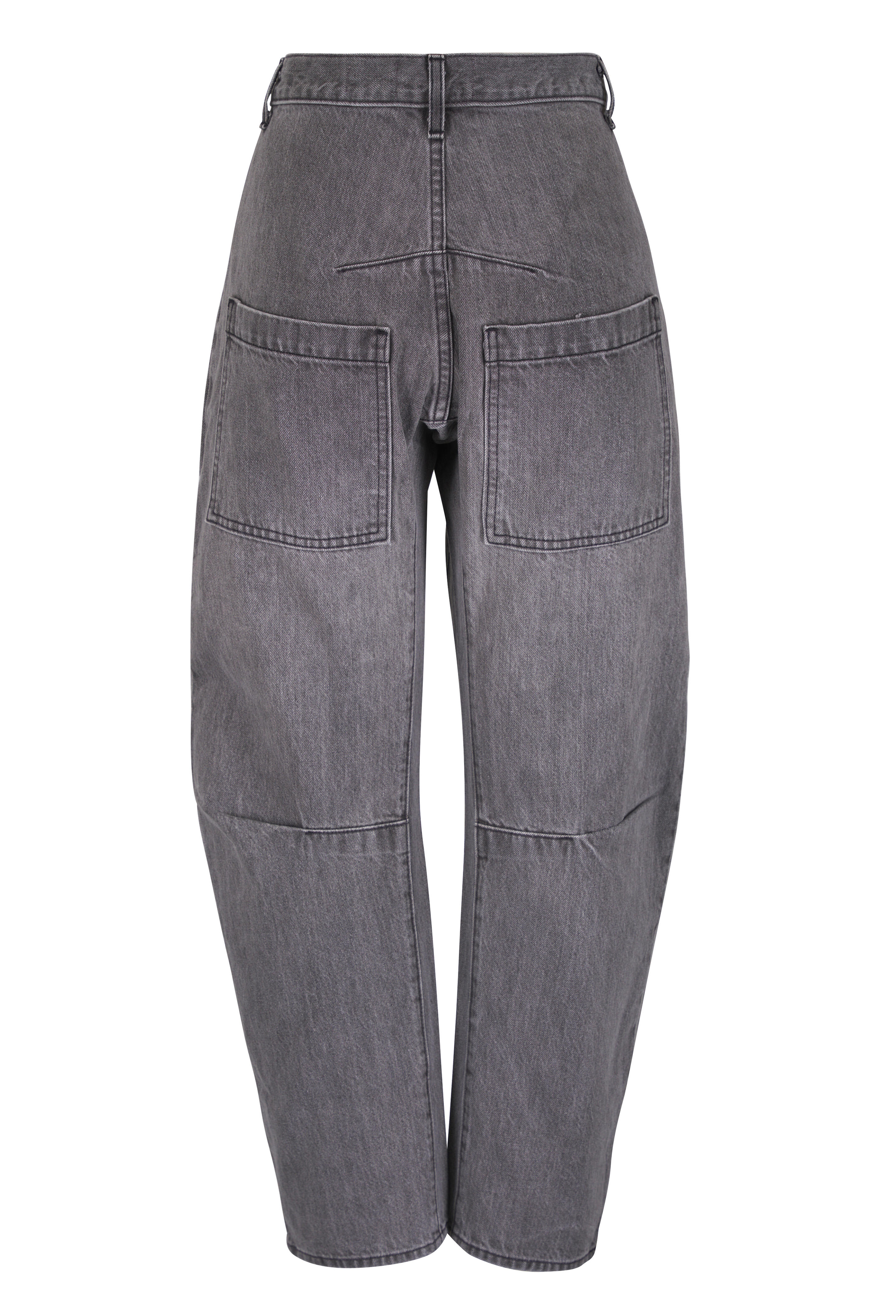 Nili Lotan - Shon Gray Wash Barrel Leg Jean - view 2
