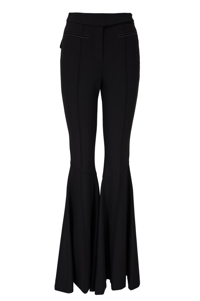 Women's High-Rise Slim Straight Leg Pintuck Ankle Pants - A New Day Black 14  1 ct