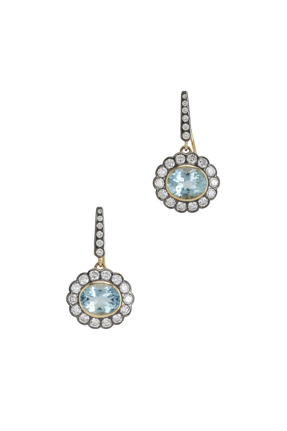 Marlo Laz Aquamarine Alexandra Earrings