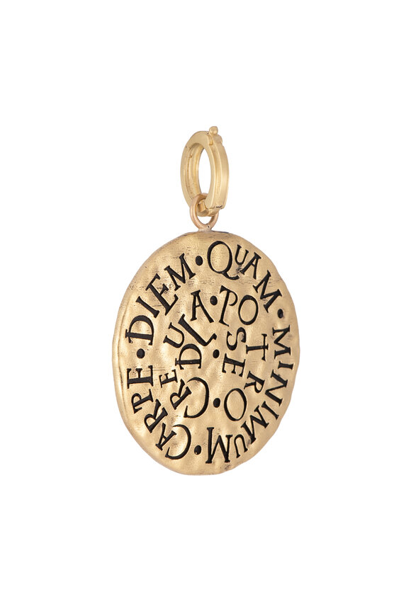 Sylva & Cie 18k Yellow Gold "Carpe Diem" Pendant