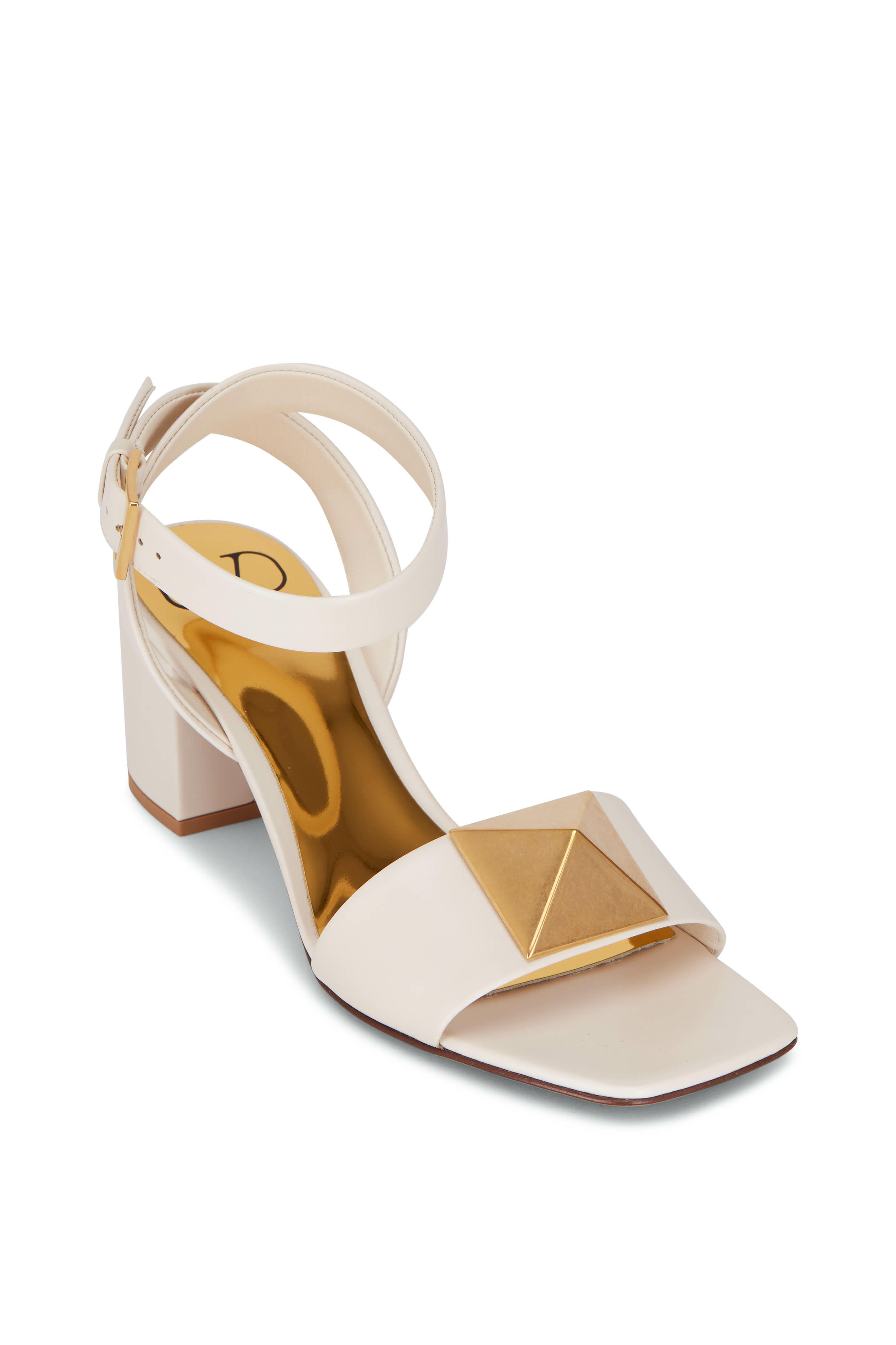 Valentino Garavani - Light Ivory Leather Sandal, 60mm