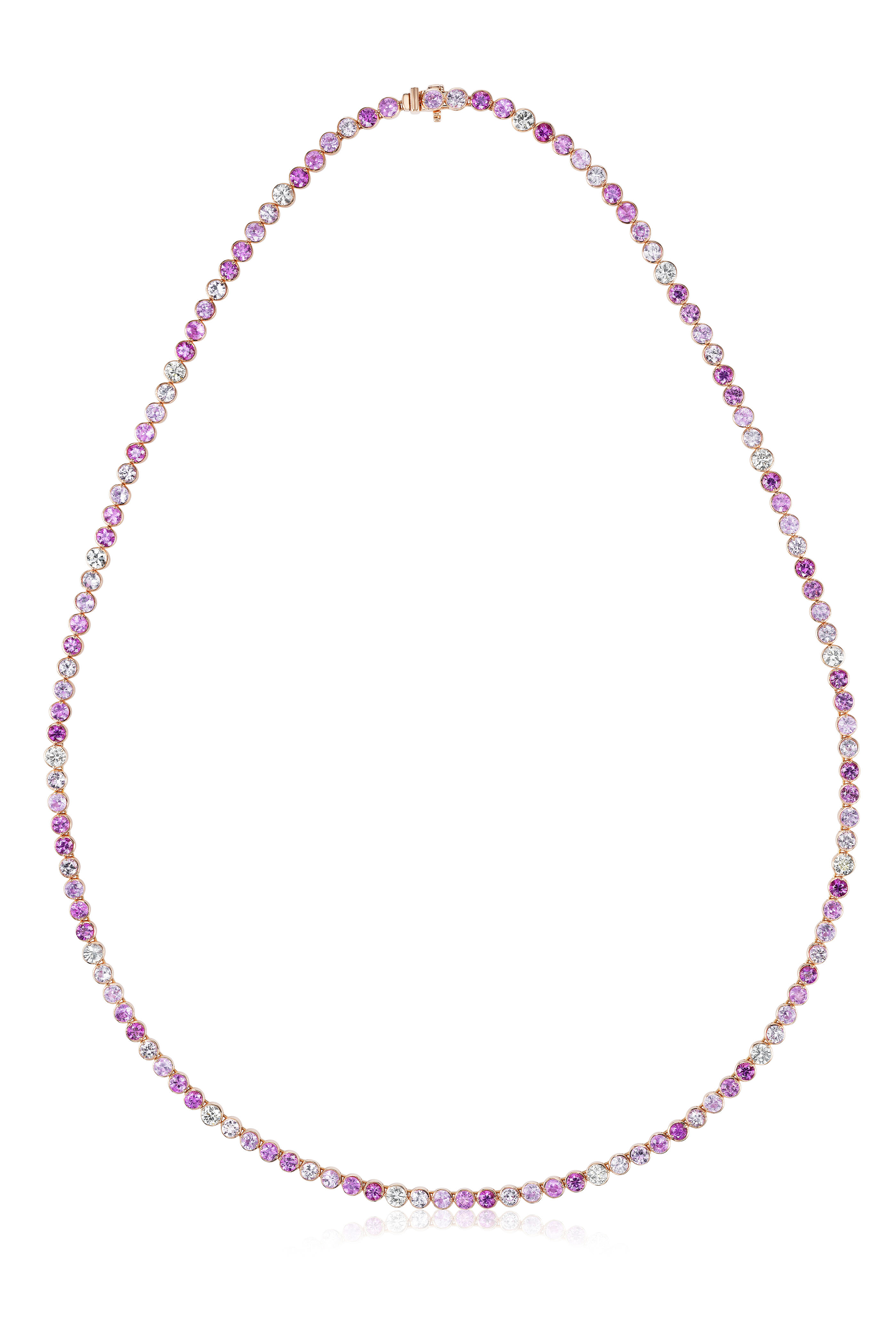 Nam Cho - 18k Multi-Shade Pink Sapphire & Diamond Necklace - view 1