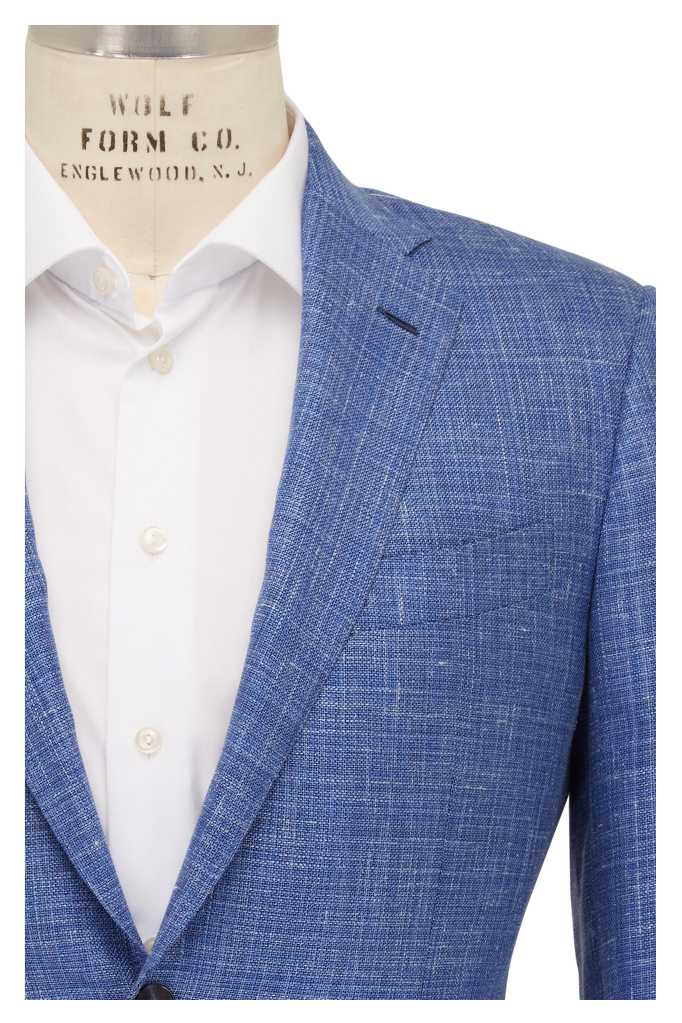 Atelier Munro - Blue Mélange Wool, Silk, Linen Sportcoat
