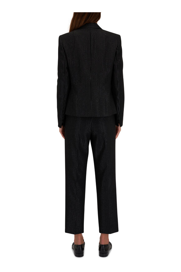 Akris Punto - Black Metallic Pinstripe Jacket