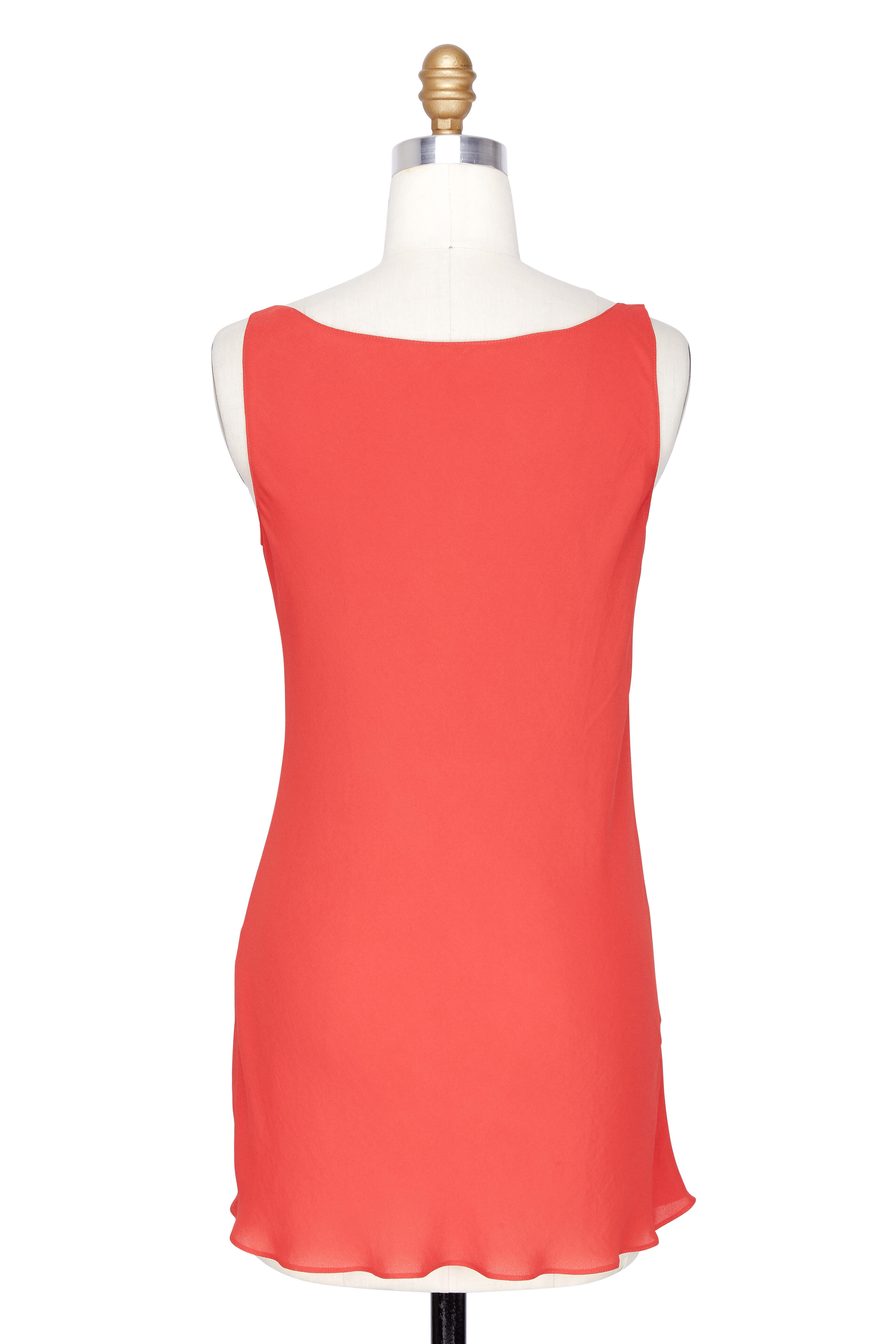 Peter Cohen - Coral Scoop Neck Long Tank
