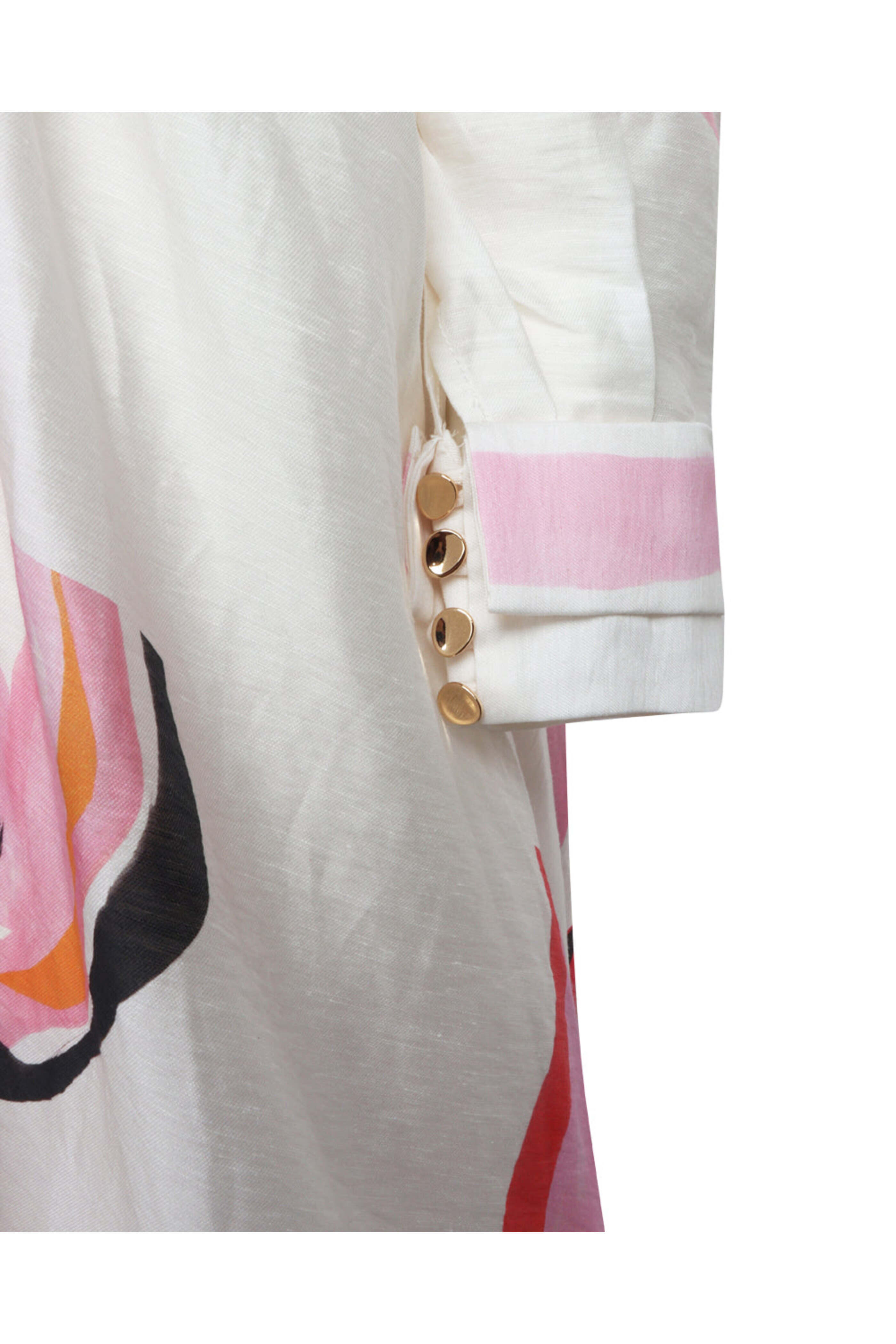 Acler - Blush Abstract Print Pennar Maxi Dress