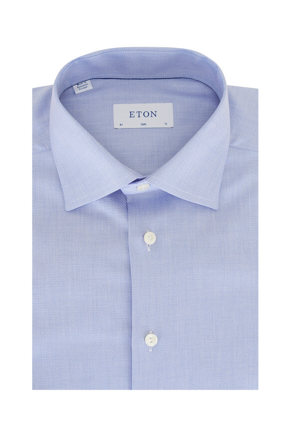 Eton Solid Blue Dress Shirt