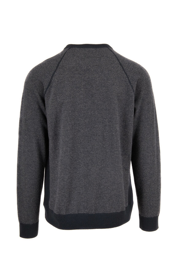 Vince - Evergreen Birdseye Wool Blend Crewneck Sweater