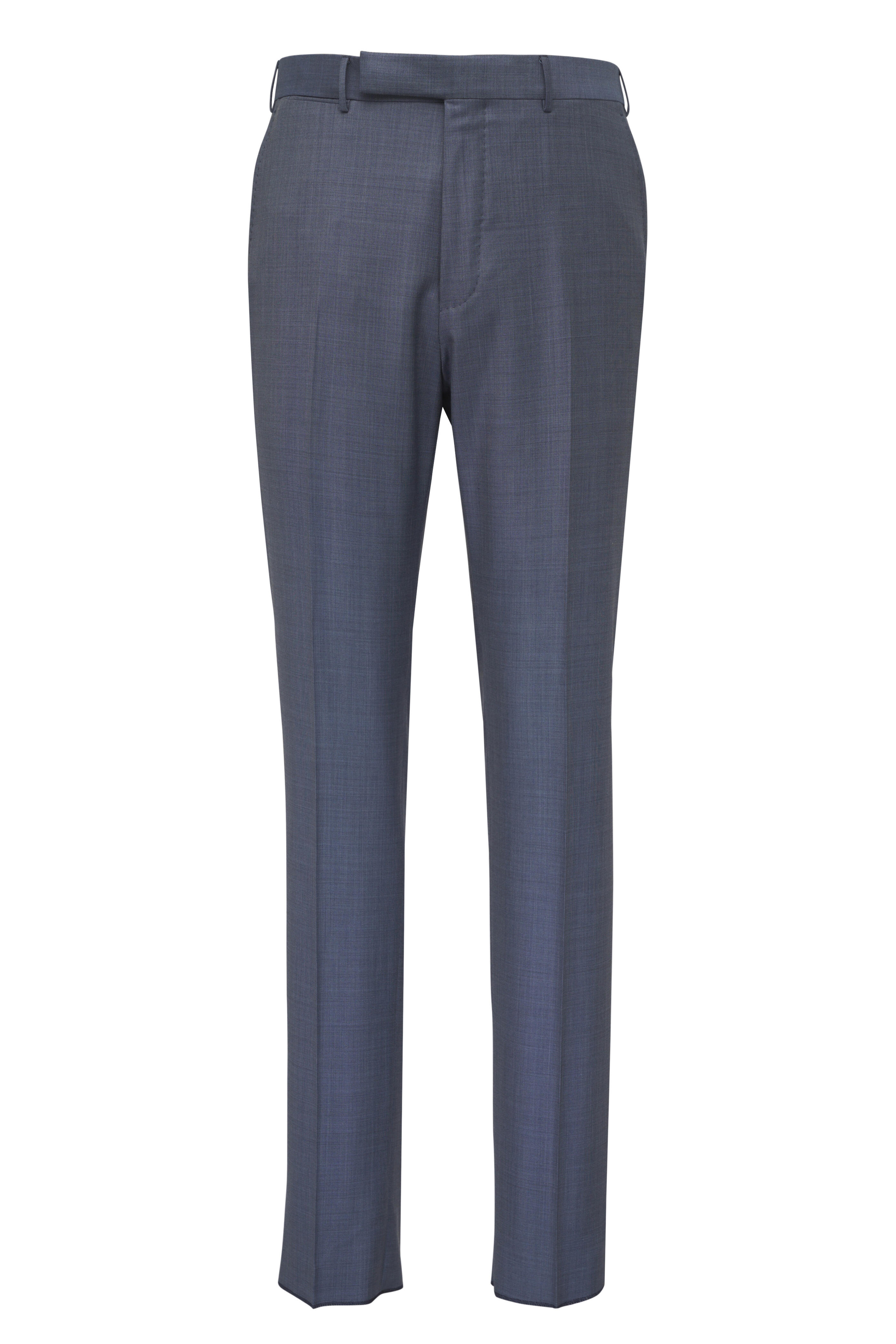 Zegna - Blue Wool Stretch Dress Pant