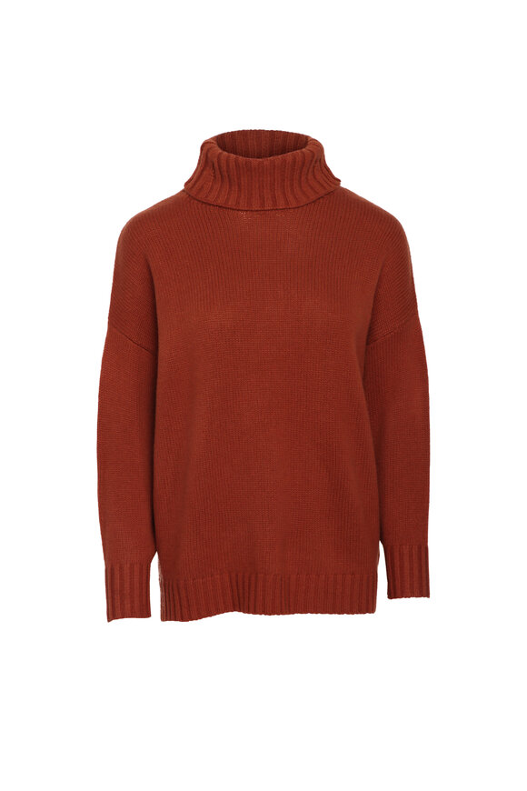 Jenni Kayne Porter Rust Turtleneck Sweater
