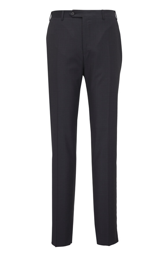 Canali Gray Tonal Plaid Wool Suit - view 4