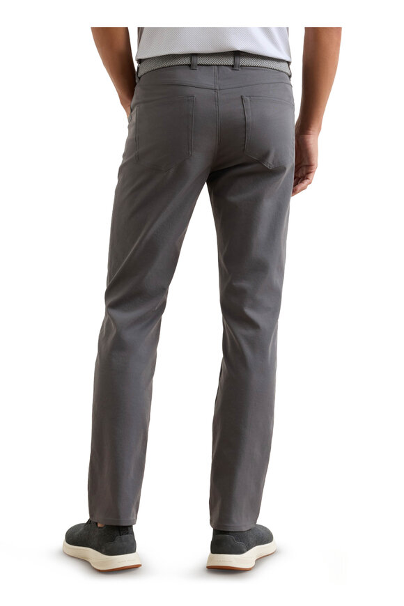 Peter Millar Iron Gray Sateen Five Pocket Pant - view 3