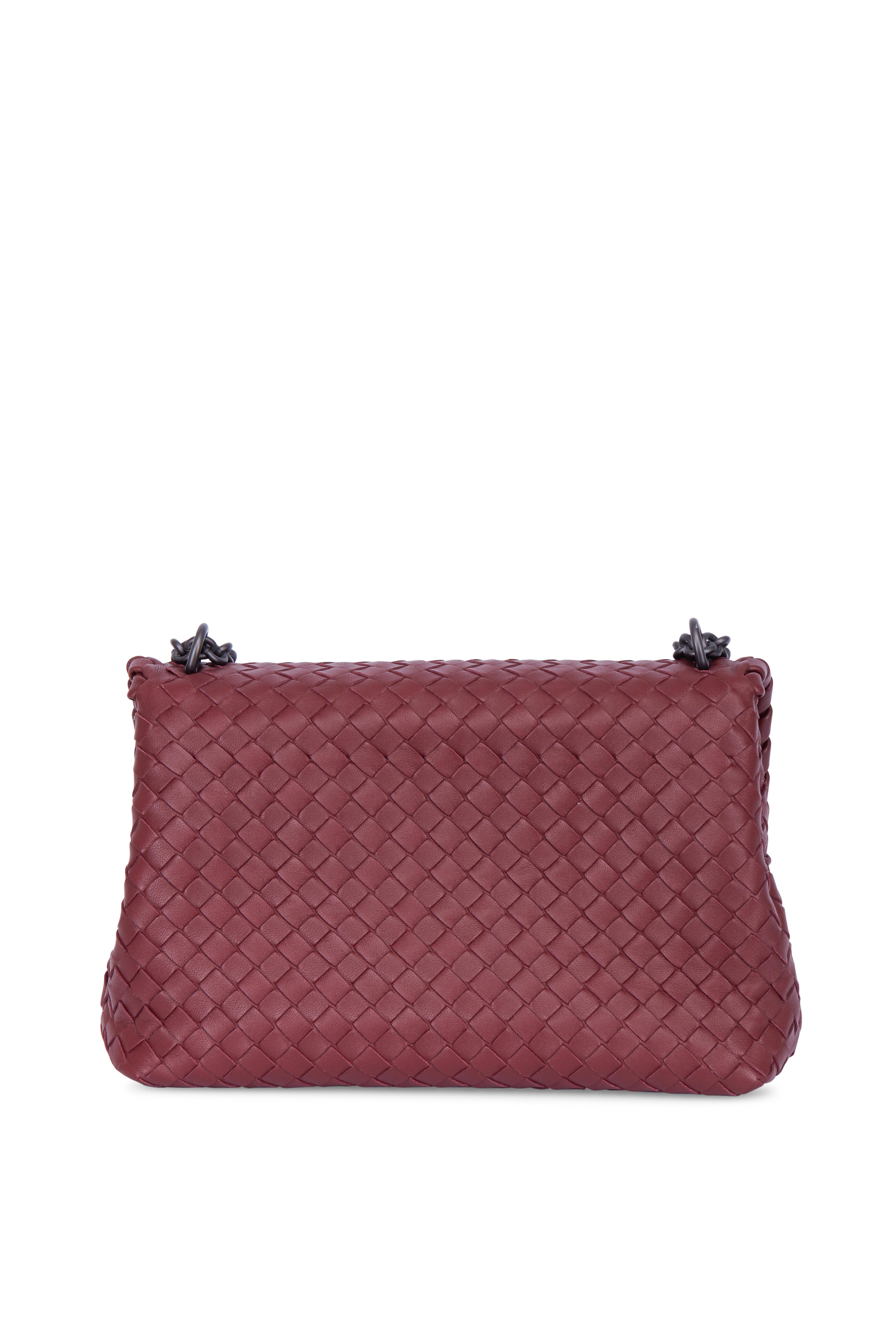 Bottega Veneta - Olimpia Bordeaux Intrecciato Leather Shoulder Bag