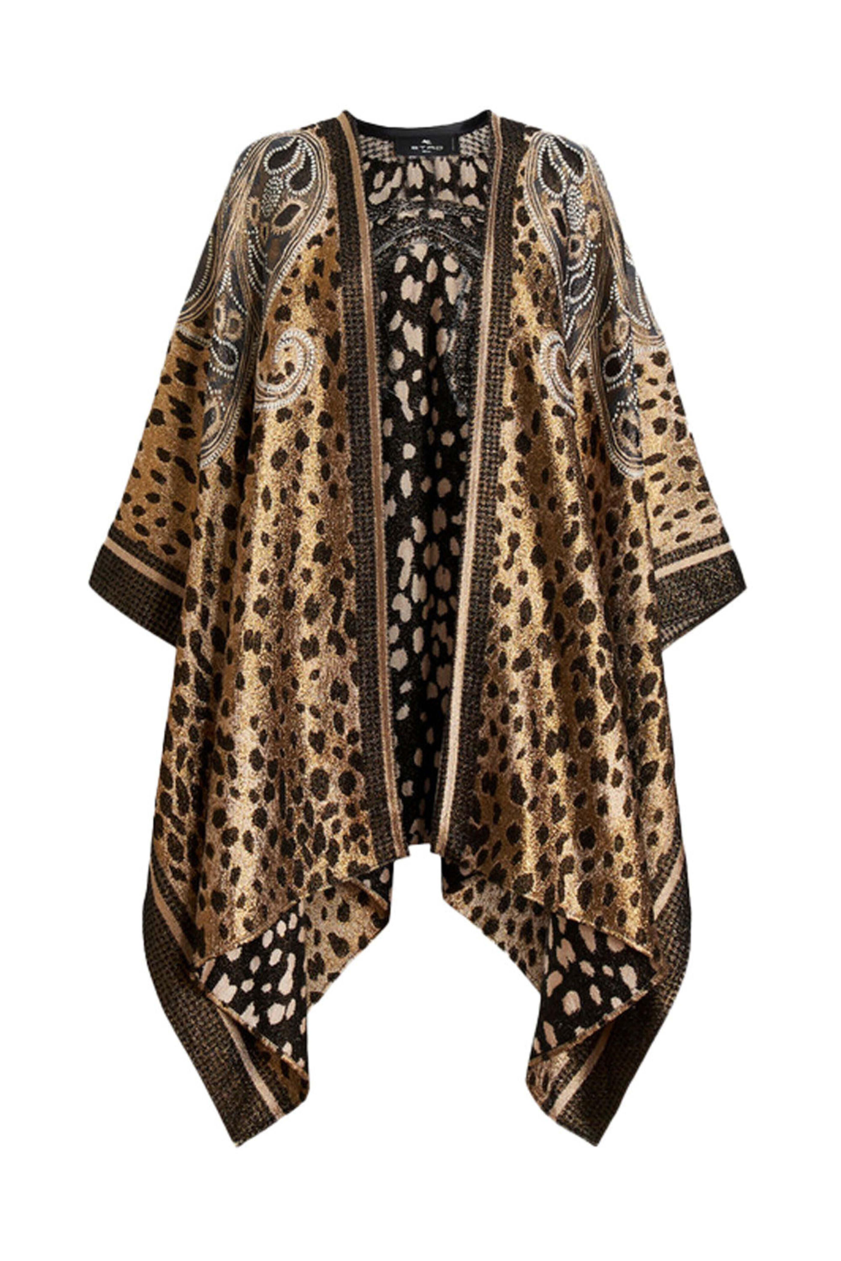 Etro - Mantella Jacquard Cheetah Cape