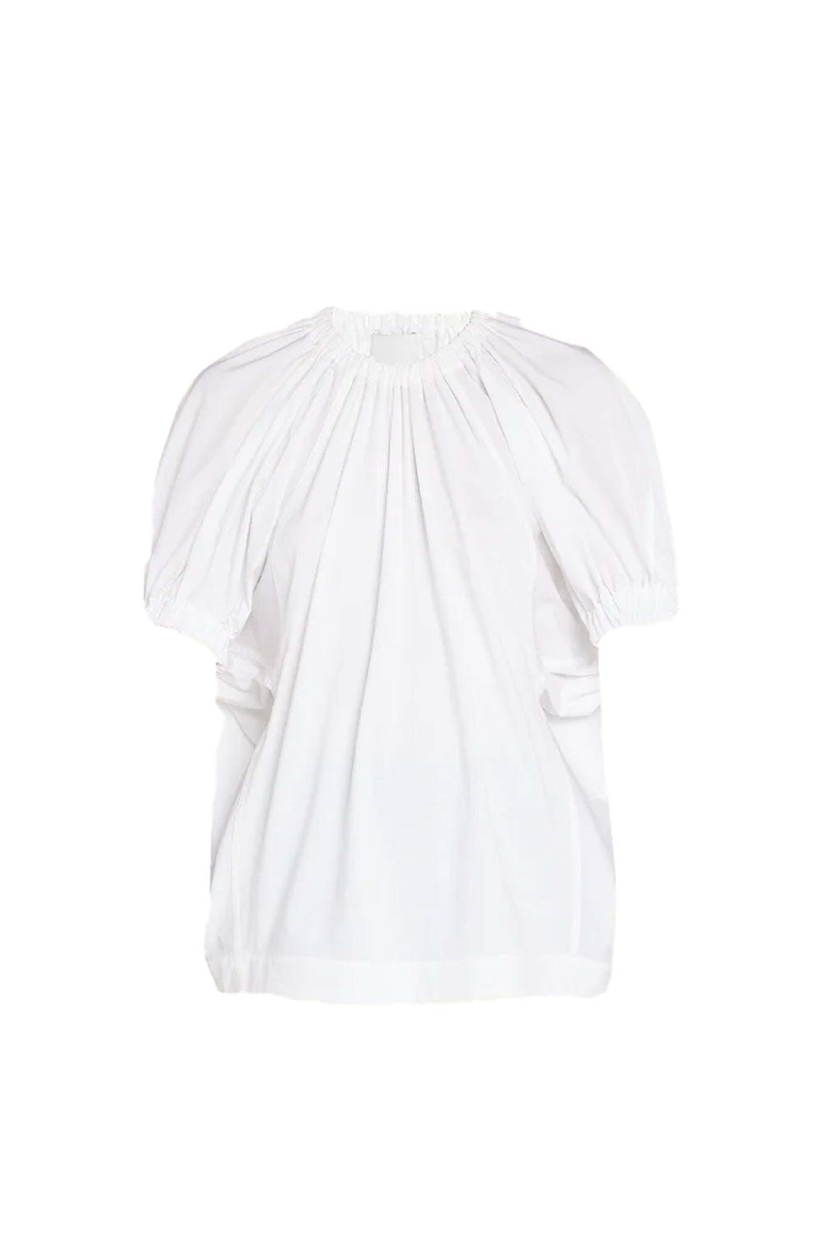 3.1 Phillip Lim - White Cotton Linen Puff Sleeve Zip Top