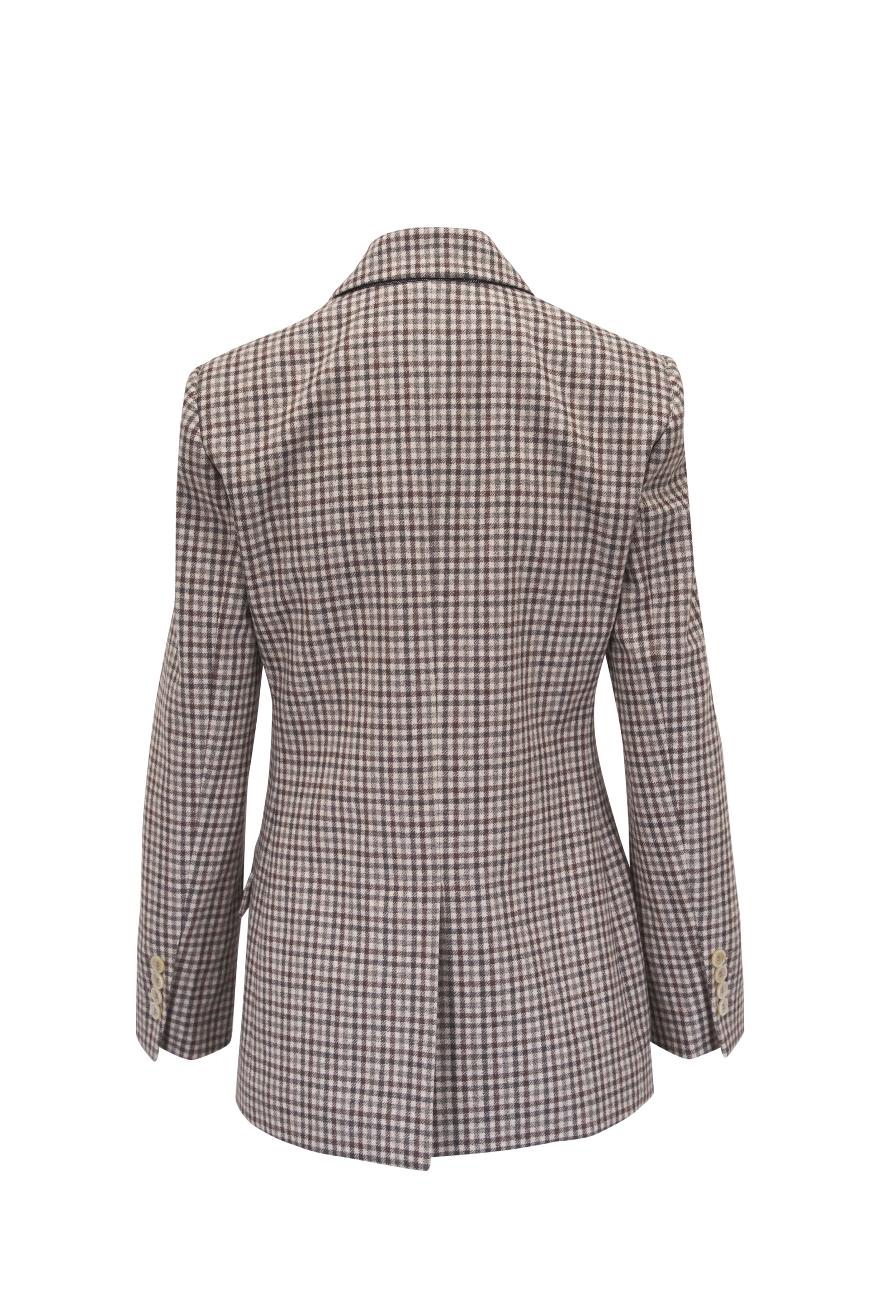 Brunello Cucinelli - Multicolor Plaid Wool Double Breasted