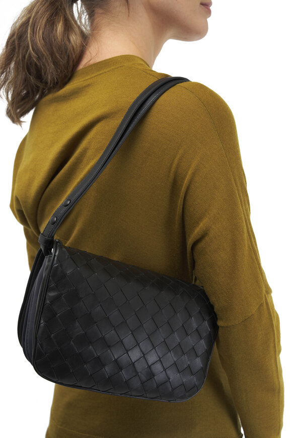 Bottega Veneta - Puff Pouch Black Leather Bag